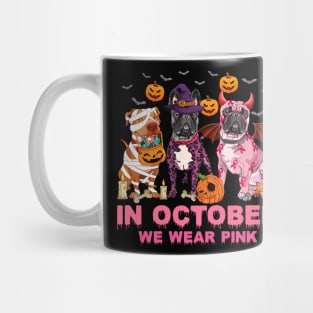 In October We Wear Pink Pumpkin Pitbull Mug